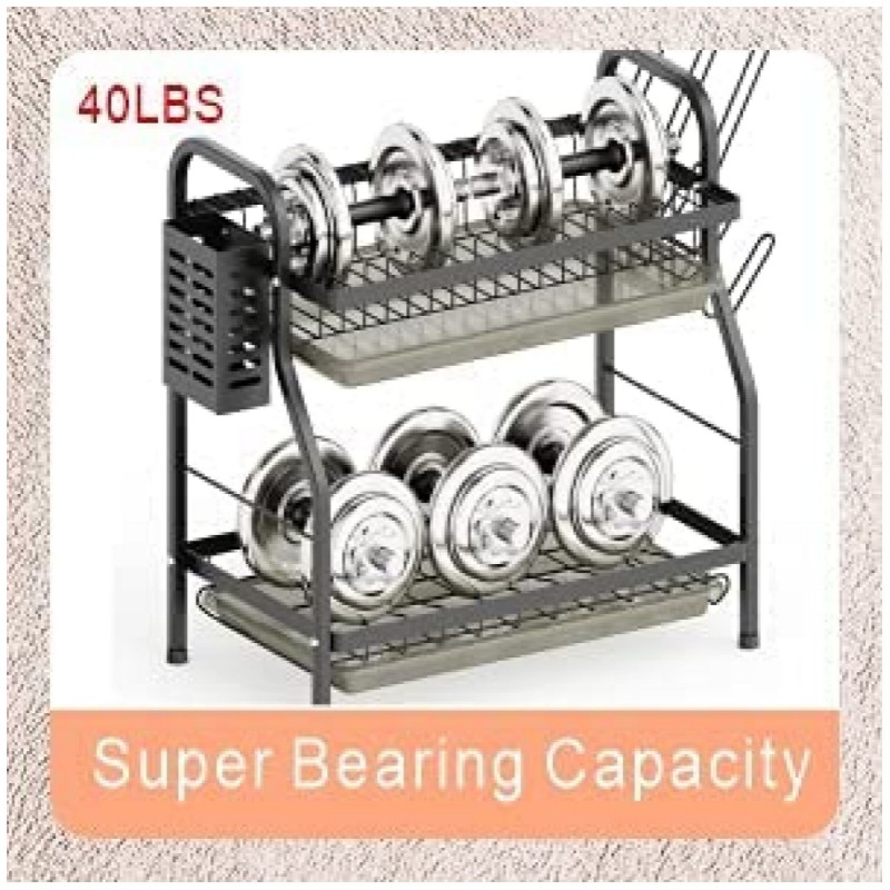 Swedecor 2 Tier RustResistant Dish Racks
