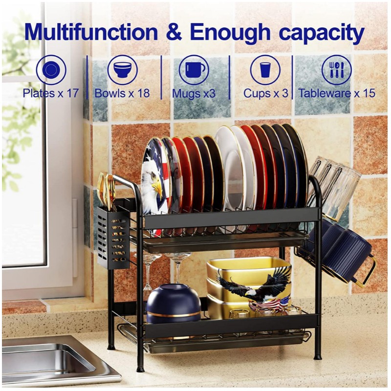 Swedecor 2 Tier Dish Rack