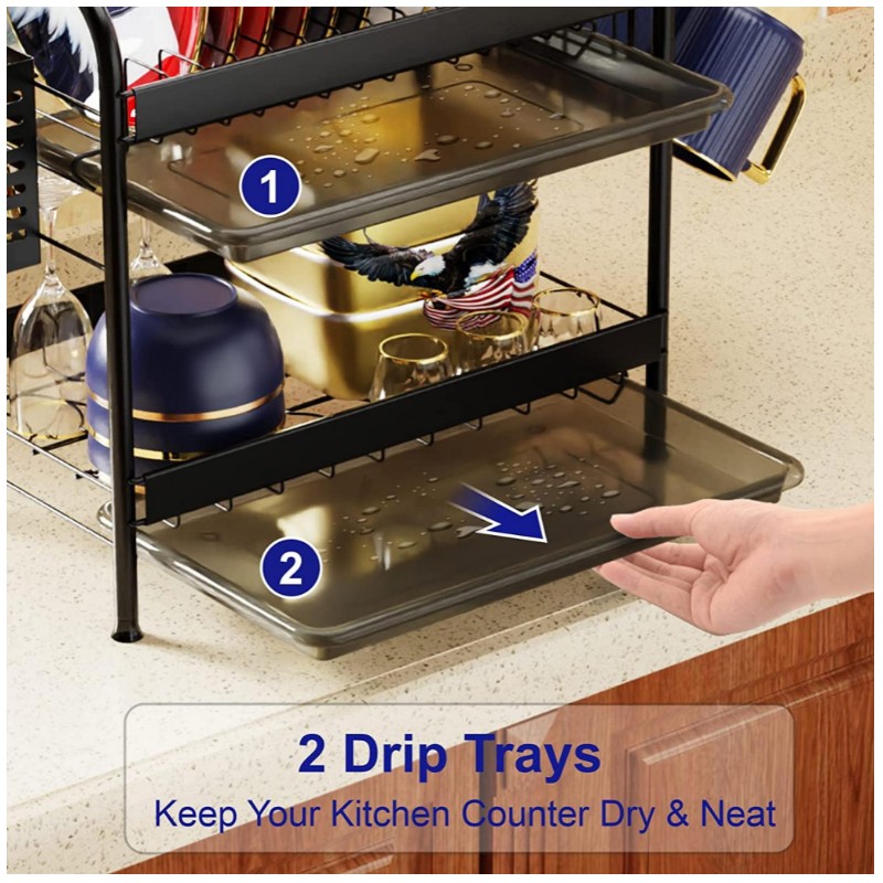 Swedecor 2 Tier Dish Rack