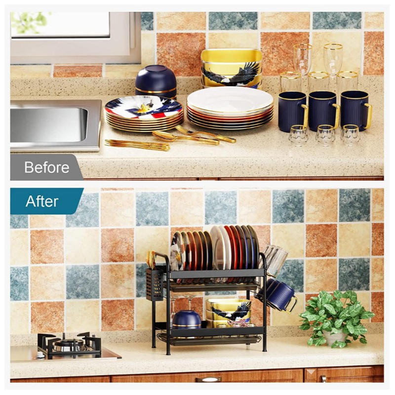 Swedecor 2 Tier Dish Rack